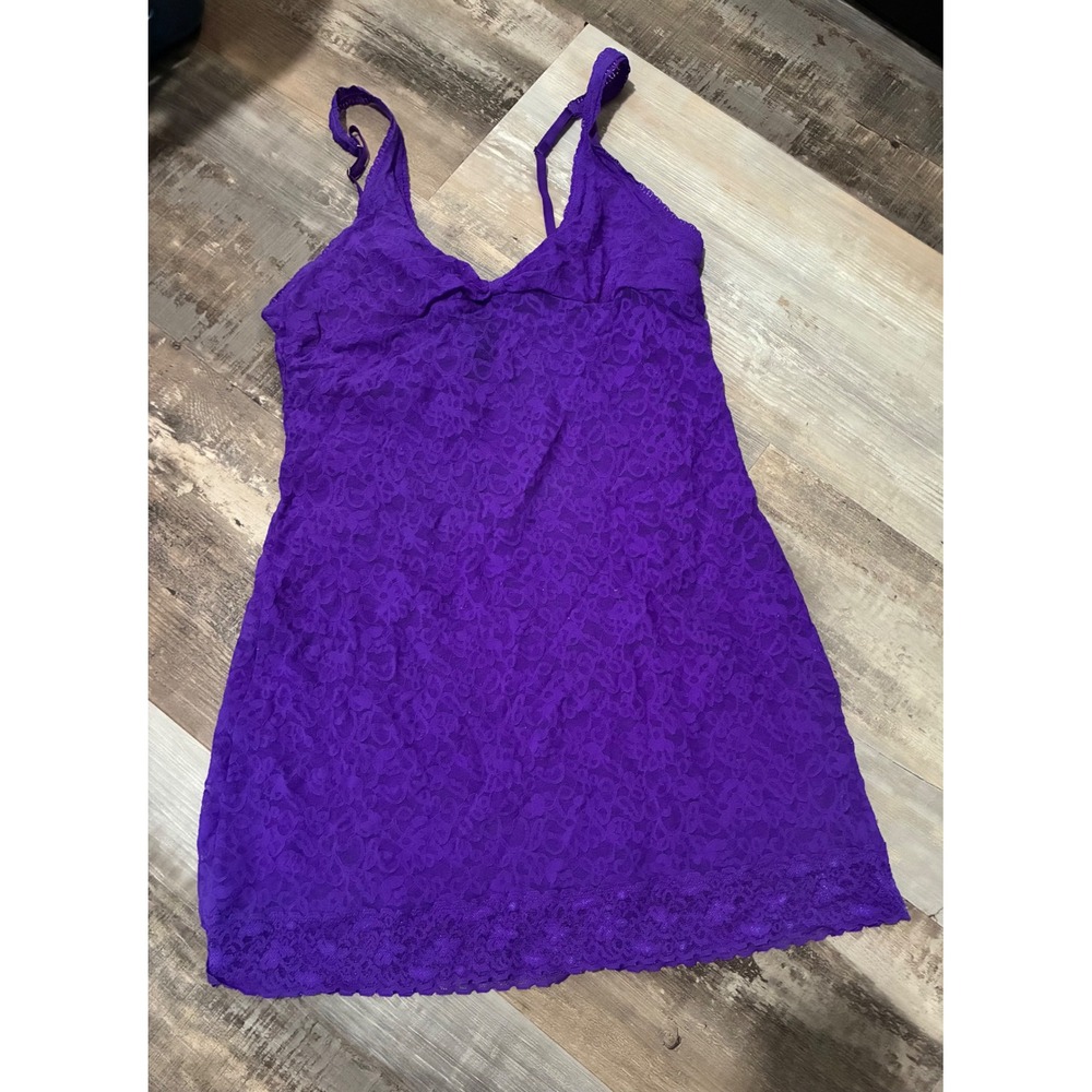 Victoria's Secret The Lacie Purple Floral Lace Slip Dress Nightgown Large
